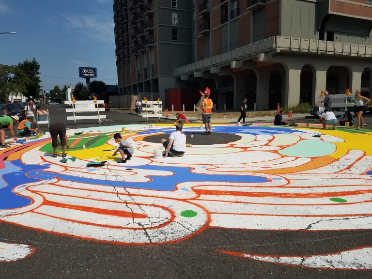 Lloyd intersection mural painting