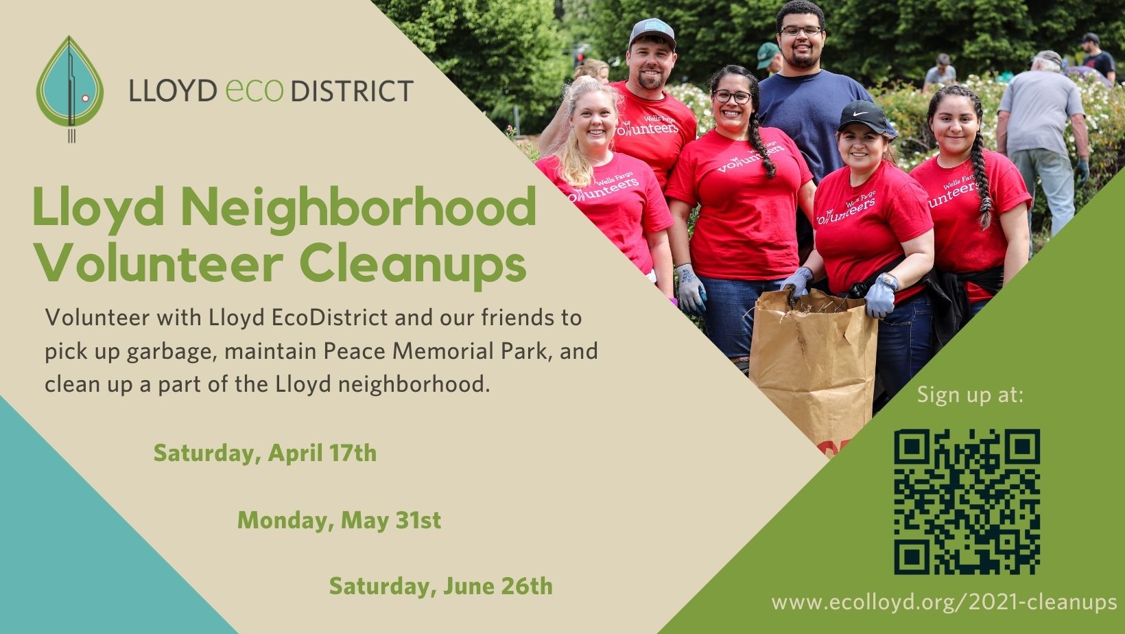Peace Memorial Park / Lloyd EcoDistrict Cleanup