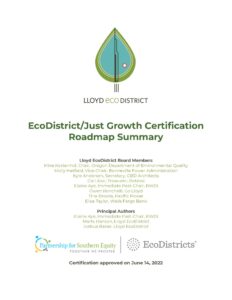 Lloyd EcoDistrict Certification Roadmap Summary cover
