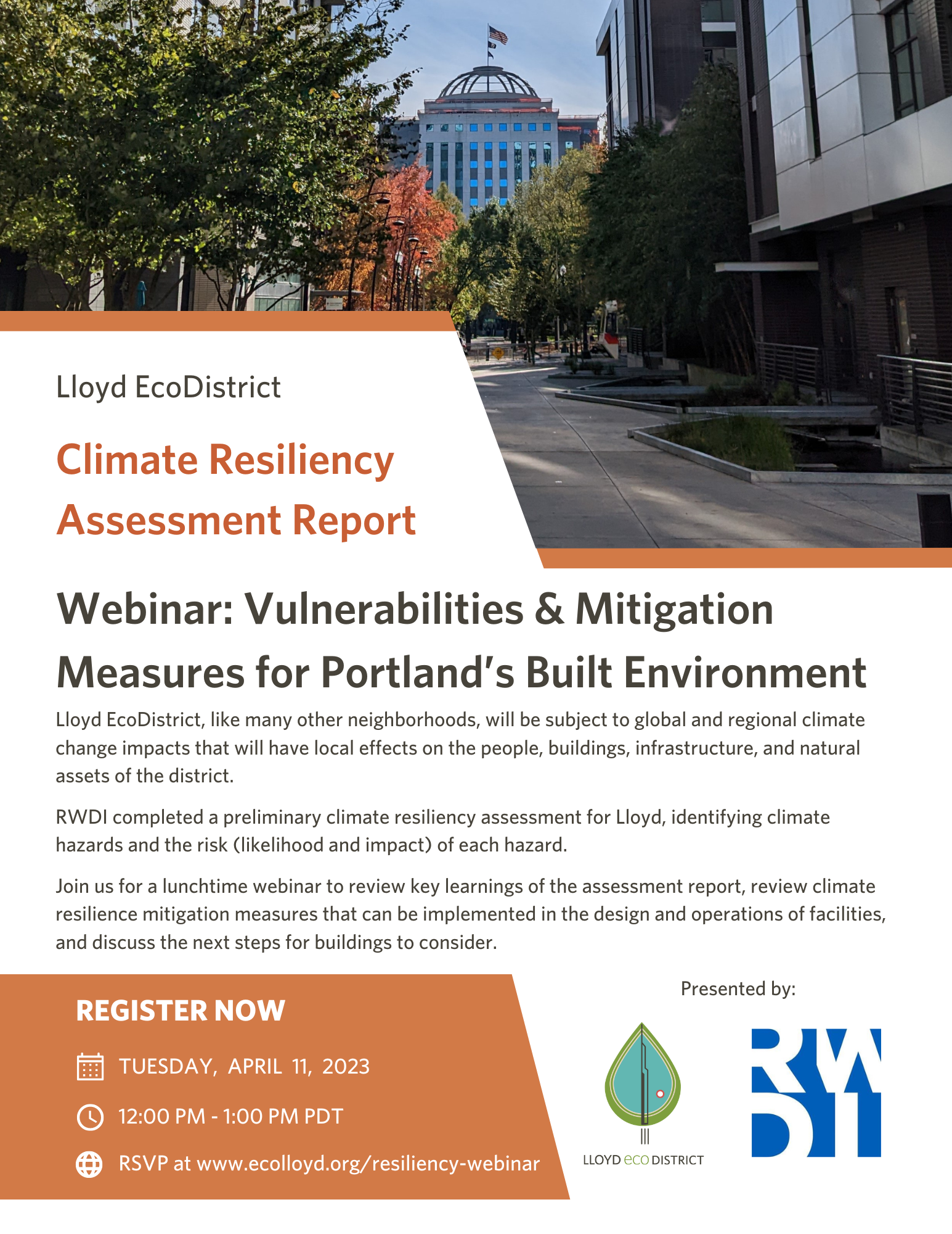 Lloyd EcoDistrict Climate Resiliency Assessment Report: Vulnerabilities and Mitigation Measures for Portland’s Built Environment