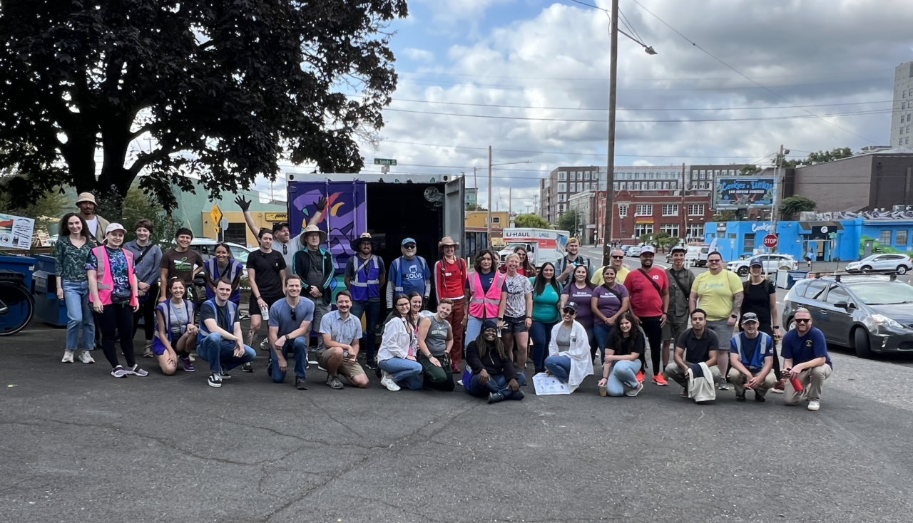 A group of people posing for a photo