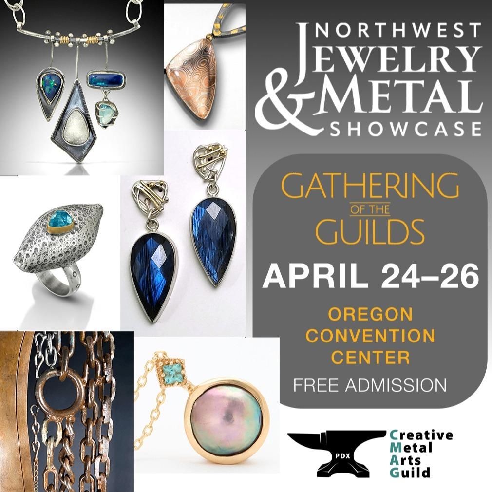 GATHERING OF THE GUILDS APRIL 24-26 OREGON CONVENTION CENTER FREE ADMISSION along with pictures of handmade jewelry
