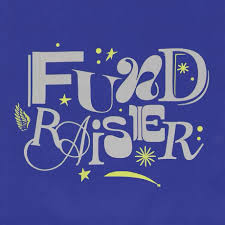 The word "fundraiser" in a stylized font