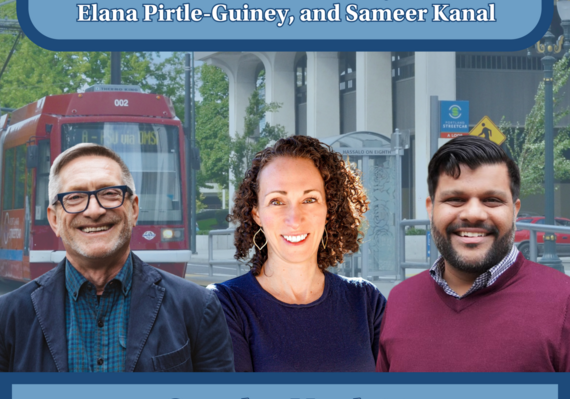 A picture of District 2 Councilors Dan Ryan, Elana Pirtle-Guiney, and Sameer Kanal. District 2 Budget Conversation with Councilors Dan Ryan, Elana Pirtle-Guiney, and Sameer Kanal Saturday, March 14 12:00 p.m. - 2:00 p.m. DoubleTree by Hilton Portland 1000 NE Multnomah St.