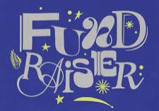 The word "fundraiser" in a stylized font