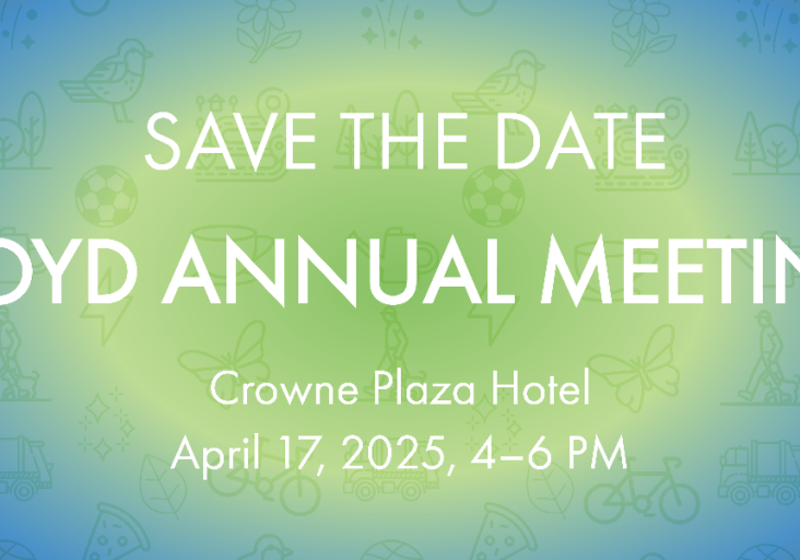 Graphic with the words "Save the Date: Lloyd Annual Meeting"